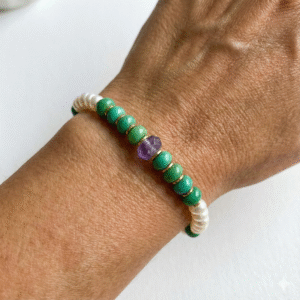 צמיד מליסה טורקיז, אמטיסט ופנינים